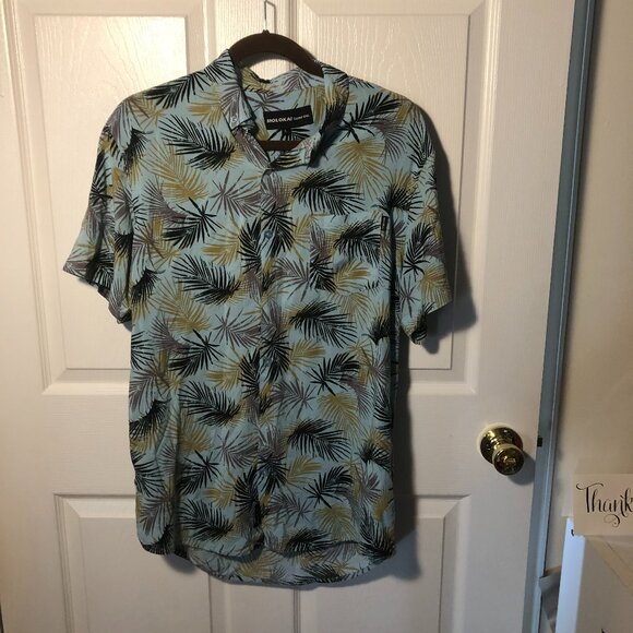 Molokai surf company men greenery in teal print, size L - Picture 1 of 8